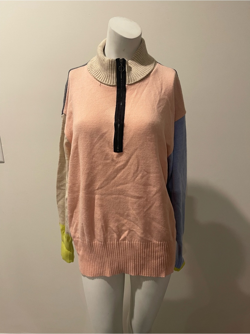 Aldo.martin wool bend multi color sweater size large